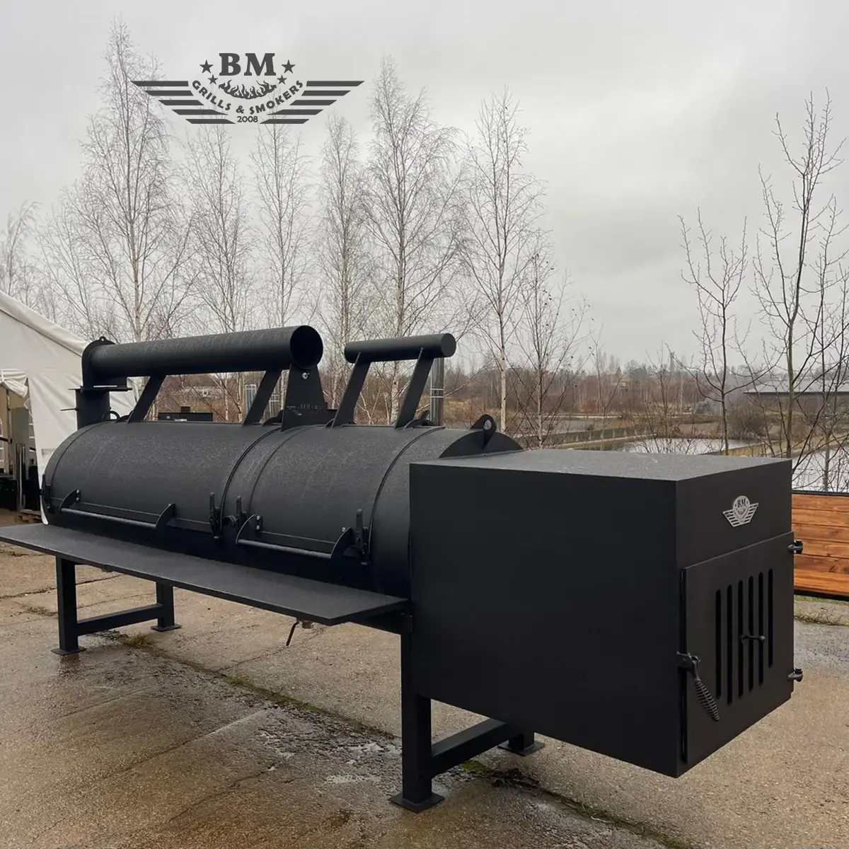 BM Texan офсетная коптильня прямого потока XXXL — изображение 7