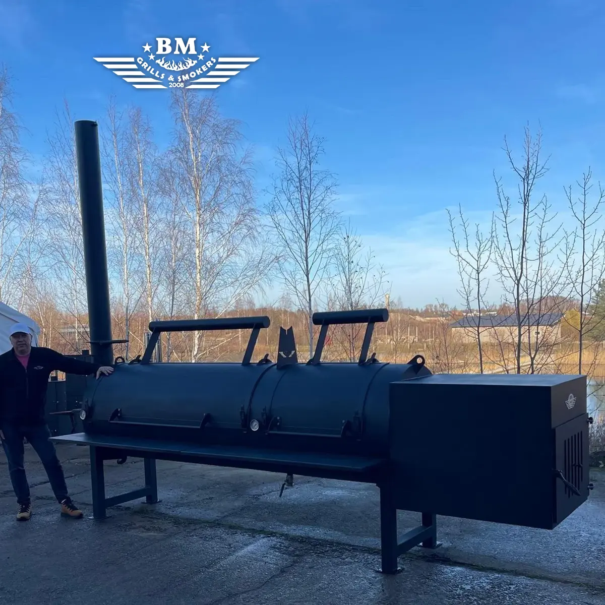 BM Texan офсетная коптильня прямого потока XXXL — изображение 8