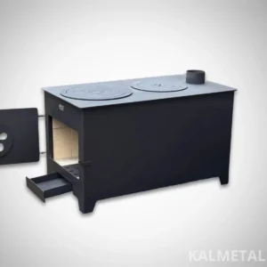 Печь 10 кВт с шамотом и 2 конфорками